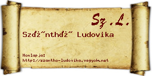 Szánthó Ludovika névjegykártya
